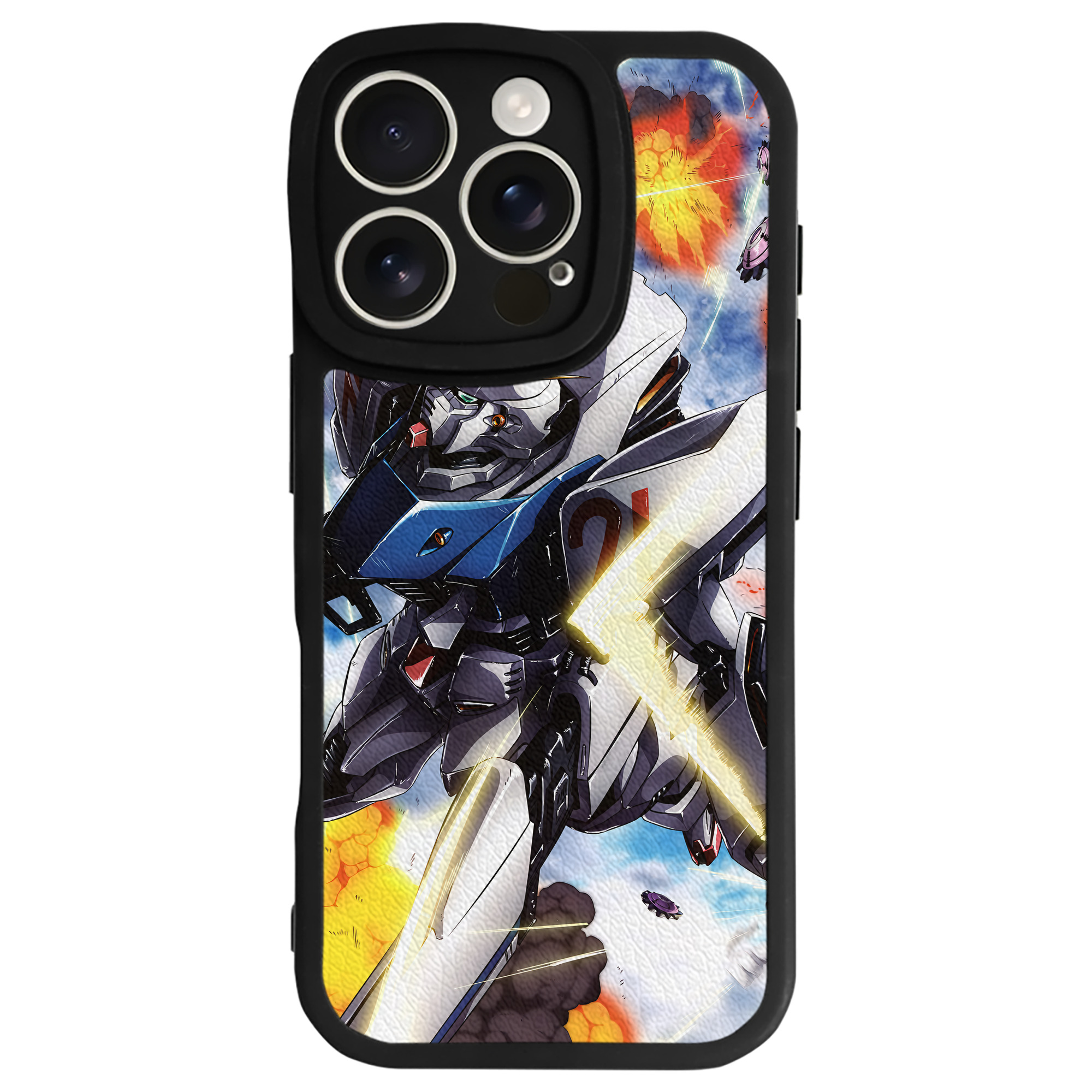 （画像用） 機動戦士ガンダム Mobile Suit Gundam 【iPhone 16シリーズ対応】シリコンスマホケース（レザー調） 材質：シリコン